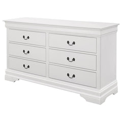 Louis Philippe 6-drawer Dresser White - 204693