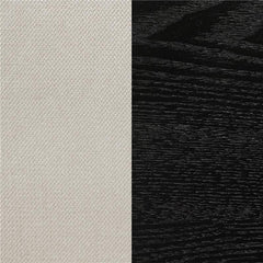 Louise Upholstered Dining Side Chairs Black and Cream (Set of 2) - 101562