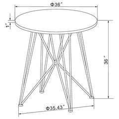 Rennes Round Table Black and Gunmetal - 106348