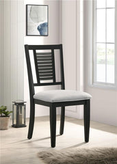 Appleton Ladder Back Dining Side Chair Black Washed and Light Grey (Set of 2) - 110282