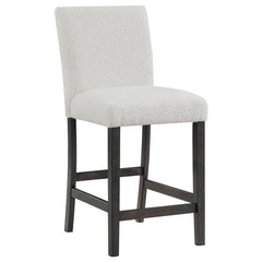 Alba Boucle Upholstered Counter Height Dining Chair White and Charcoal Grey (Set of 2) - 123119
