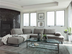 Arden Upholstered Sectional Sofa with Adjustable Back Taupe - 508888
