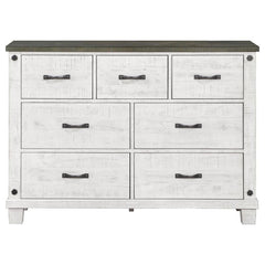 Lilith 7-drawer Dresser Distressed White - 224473