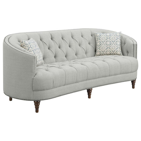 Avonlea Upholstered Sloped Arm Sofa Grey Fabric - 505641