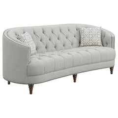 Avonlea Upholstered Sloped Arm Sofa Grey Fabric - 505641