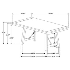 Newport 6-piece Rectangular Trestle Table Dining Set witih Bench Black - 108141-S6