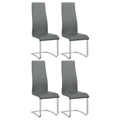Montclair Upholstered High Back Side Chairs Grey and Chrome (Set of 4) - 100515GRY