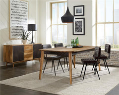 Partridge 5-piece Rectangular Dining Set Natural Sheesham and Espresso - 110571-S5E