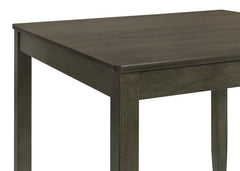 Parkwood 5-piece Dining Set with Square Table and Slat Back Side Chairs Charcoal Grey and Black - 150410