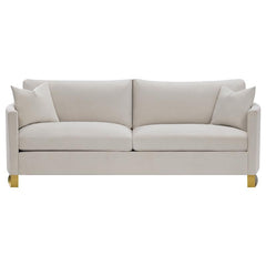 Corliss 2-piece Upholstered Arched Arm Sofa Set Beige - 508821-S2