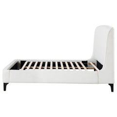 Mosby Upholstered Eastern King Wingback Bed Snow - 306020KE