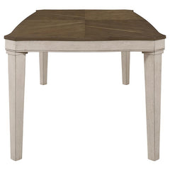 Ronnie 7-piece Starburst Dining Table Set Khaki and Rustic Cream - 108051-S7