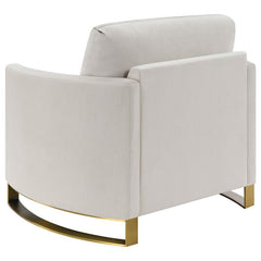 Corliss 3-piece Upholstered Arched Arm Sofa Set Beige - 508821-S3