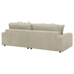 Blaine Upholstered Reversible Chaise Sectional Sofa Sand - 509899