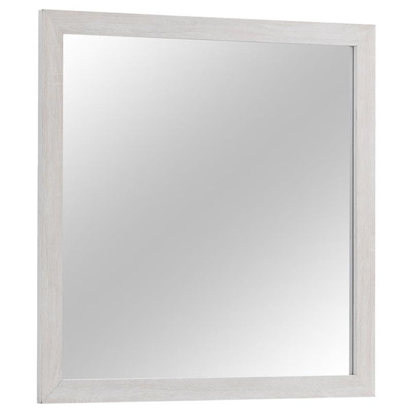 Brantford Rectangle Dresser Mirror Coastal White - 207054