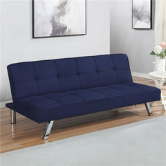 Joel Upholstered Tufted Convertible Sofa Bed Blue - 360282