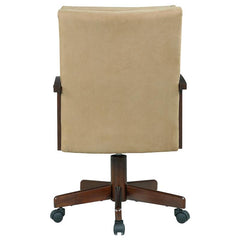 Marietta Upholstered Game Chair Tobacco and Tan - 100172
