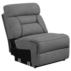 Higgins Upholstered Armless Chair Grey - 600370AC