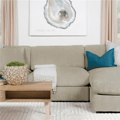 Blaine Upholstered Armless Chair Sand - 509897