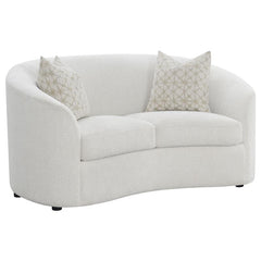 Rainn 2-piece Boucle Upholstered Sloped Arm Sofa Set Latte - 509171-S2