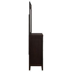 Carlton 6-drawer Rectangular Dresser with Mirror Cappuccino - 202093M