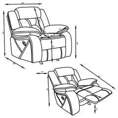 Higgins 3-piece Upholstered Motion Reclining Sofa Set Grey - 602261-S3