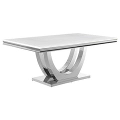 Kerwin 5-piece Dining Room Set Grey and Chrome - 111101-S5G