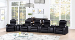 Cyrus Upholstered Home Theater Storage Wedge Console Black - 600002
