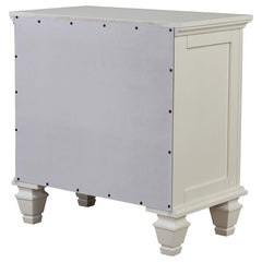 Sandy Beach 3-drawer Nightstand Cream White - 201302