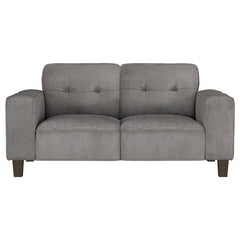 Deerhurst 2-piece Upholstered Track Arm Sofa Set Charcoal - 509641-S2