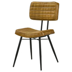Misty Padded Side Chairs Camel and Black (Set of 2) - 110642