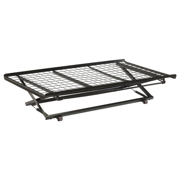 Eden Metal Twin Pop Up Trundle Bed Black - 1137