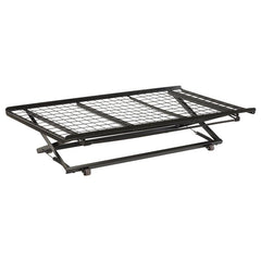 Eden Metal Twin Pop Up Trundle Bed Black - 1137