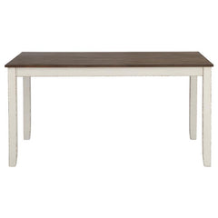 Fortress 7-piece Dining Set Chestnut and Vintage White - 190721