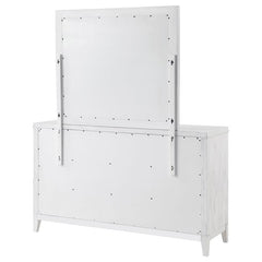 Marielle 6-drawer Dresser with Mirror Distressed White - 224843M