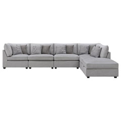Cambria 6-piece Upholstered Modular Sectional Sofa Grey - 551511-SET
