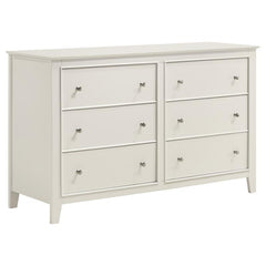 Selena 6-drawer Dresser Cream White - 400233