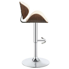 Harris Adjustable Bar Stool Ecru and Chrome - 130505