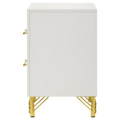 Lucia 2-drawer Nightstand White - 224732