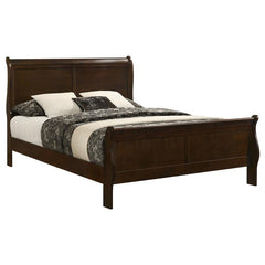 Louis Philippe Wood Queen Sleigh Bed Cappuccino - 202411Q
