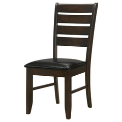 Dalila Ladder Back Side Chairs Cappuccino and Black (Set of 2) - 102722