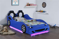 Cruiser Wood Twin LED Car Bed Blue - 400478