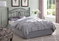 Evan Metal Queen or Full Open Frame Headboard Dark Grey - 300197Q