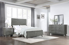 Nathan 4-piece Eastern King Bedroom Set Grey - 224601KE-S4