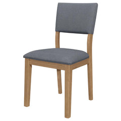 Sharon Open Back Padded Upholstered Dining Side Chair Blue and Brown (Set of 2) - 104172