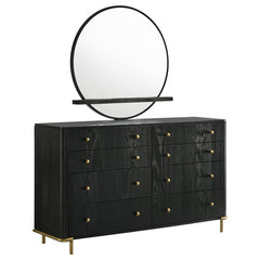 Arini 8-drawer Dresser with Mirror Black - 224333M