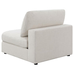 Serene Upholstered Armless Chair Beige - 551321