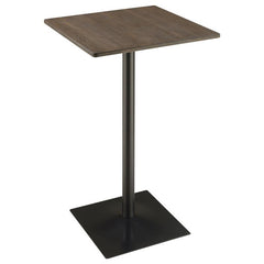 Cavalier Square Bar Table Dark Elm and Matte Black - 100730