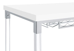 Norcrest Pub Height Bar Table with Acrylic Legs and Wine Storage White High Gloss - 182101