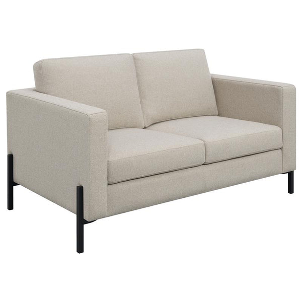 Tilly Upholstered Track Arm Loveseat Oatmeal - 509902